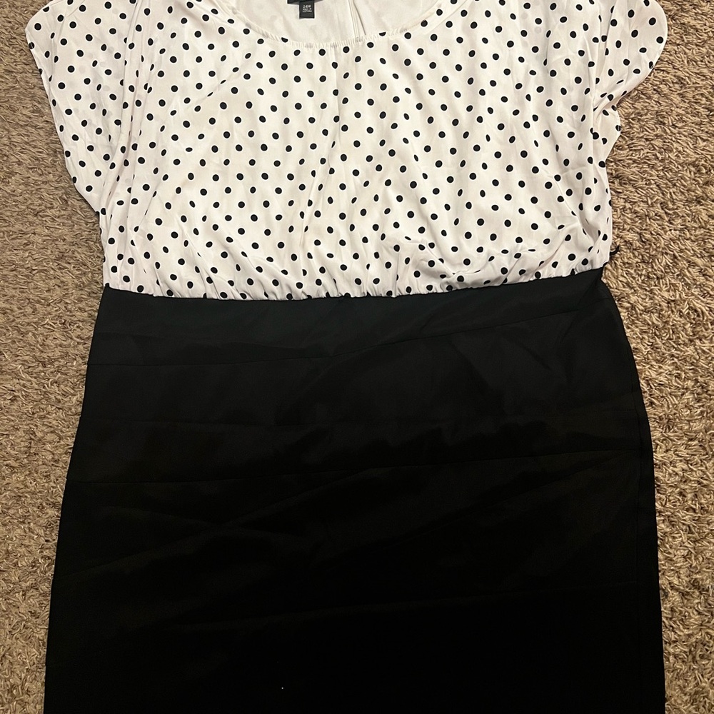 Alyx White and Black Polka Dot dress